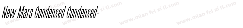 New Mars Condensed Condensed字体转换